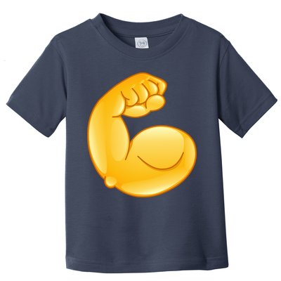 Muscle Strong Arm Flex Emoji Toddler T-Shirt