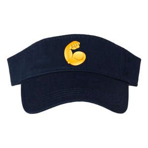 Muscle Strong Arm Flex Emoji Valucap Bio-Washed Visor