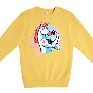 Muscle Unicorn Premium Crewneck Sweatshirt