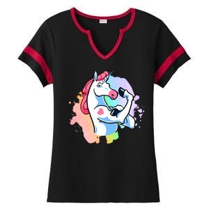 Muscle Unicorn Ladies Halftime Notch Neck Tee