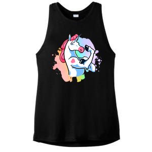 Muscle Unicorn Ladies PosiCharge Tri-Blend Wicking Tank