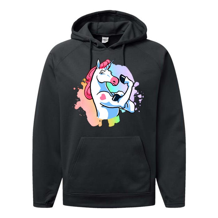 Muscle Unicorn Performance Fleece Hoodie