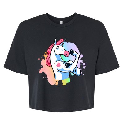 Muscle Unicorn Bella+Canvas Jersey Crop Tee