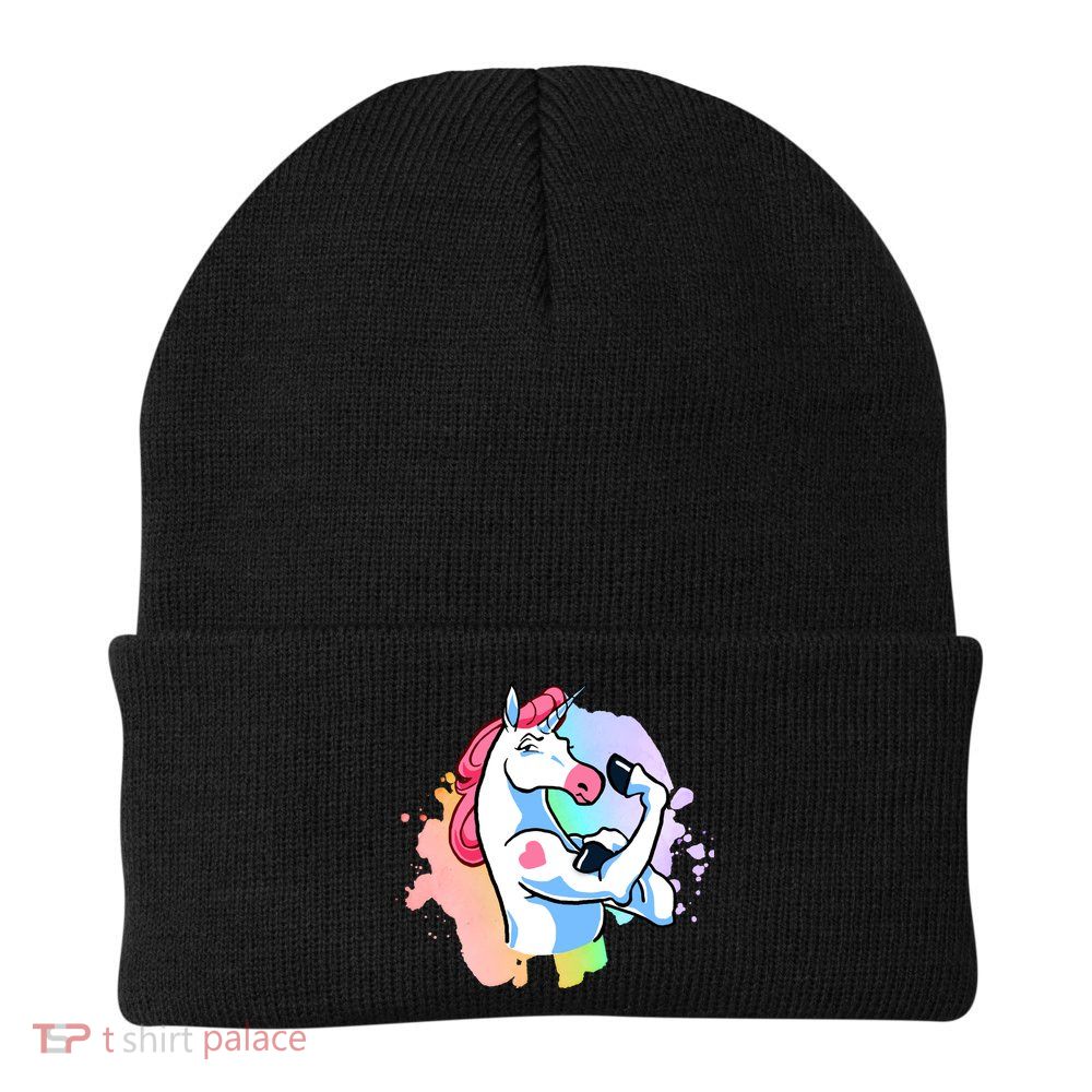 Muscle Unicorn Knit Cap Winter Beanie