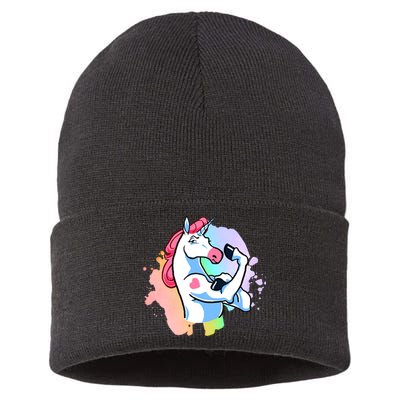 Muscle Unicorn Sustainable Knit Beanie