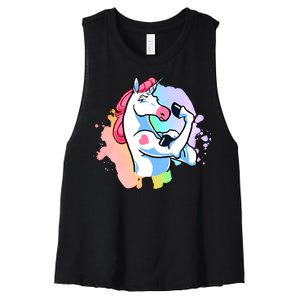 Muscle Unicorn Women's Racerback Cropped Tank