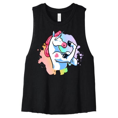 Muscle Unicorn Women's Racerback Cropped Tank