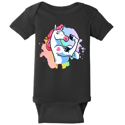 Muscle Unicorn Baby Bodysuit