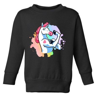 Muscle Unicorn Toddler Sweatshirt