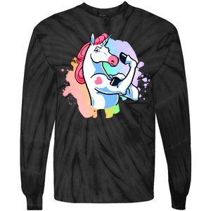 Muscle Unicorn Tie-Dye Long Sleeve Shirt