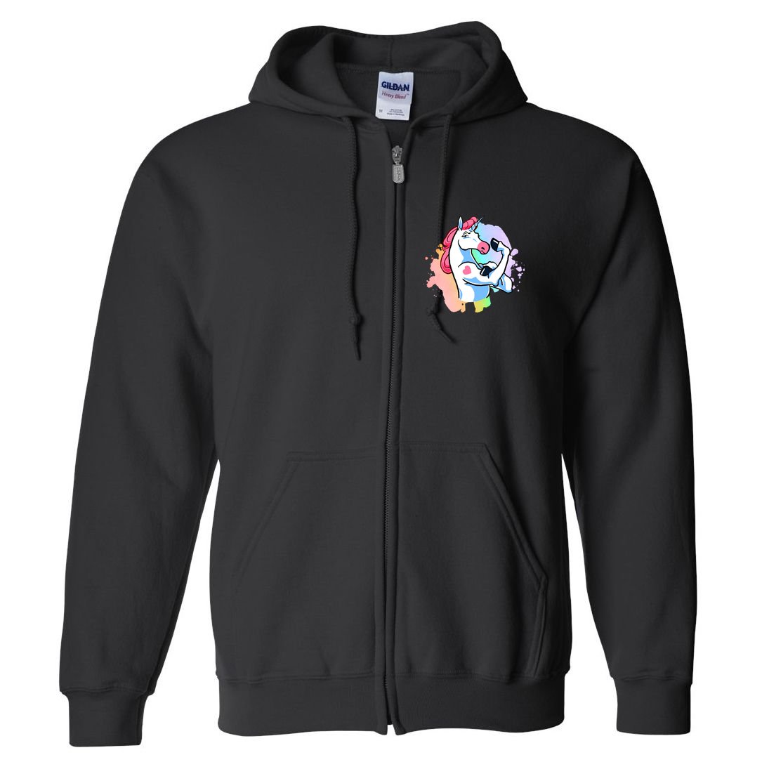 Muscle Unicorn Full Zip Hoodie