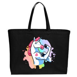 Muscle Unicorn Cotton Canvas Jumbo Tote