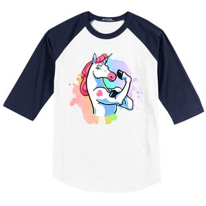 Muscle Unicorn Baseball Sleeve Shirt