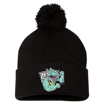 Muscular Trex Flex Pom Pom 12in Knit Beanie