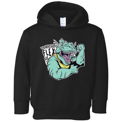 Muscular Trex Flex Toddler Hoodie