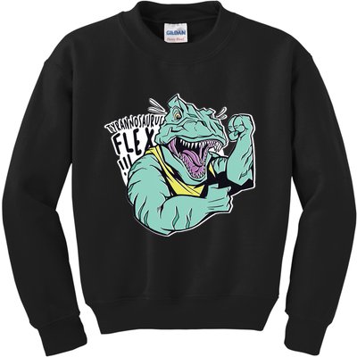 Muscular Trex Flex Kids Sweatshirt