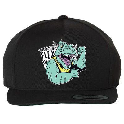 Muscular Trex Flex Wool Snapback Cap