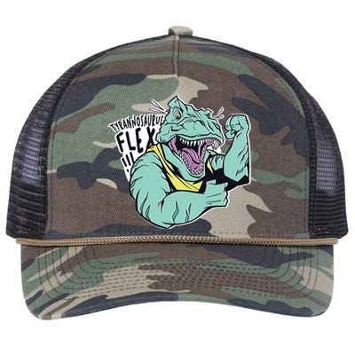 Muscular Trex Flex Retro Rope Trucker Hat Cap