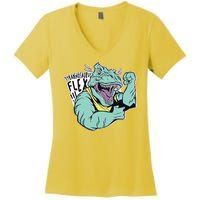 Muscular Trex Flex Women's V-Neck T-Shirt