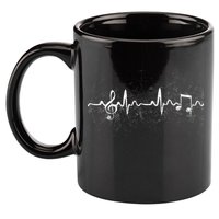 Music Heartbeat Pulse 11oz C Handle Ceramic Mug