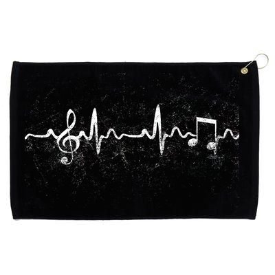 Music Heartbeat Pulse Grommeted Golf Towel