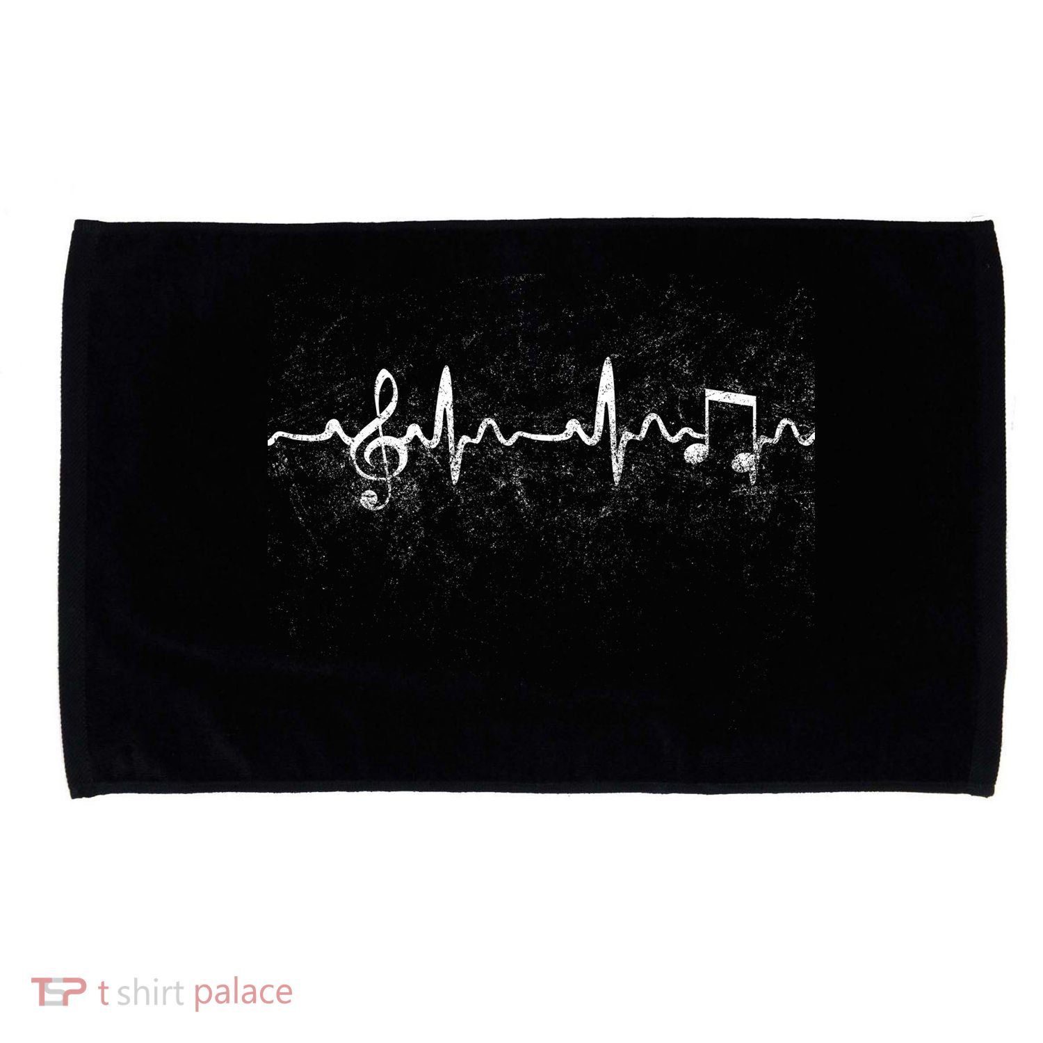 Music Heartbeat Pulse Microfiber Hand Towel