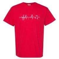 Music Heartbeat Pulse Garment-Dyed Heavyweight T-Shirt