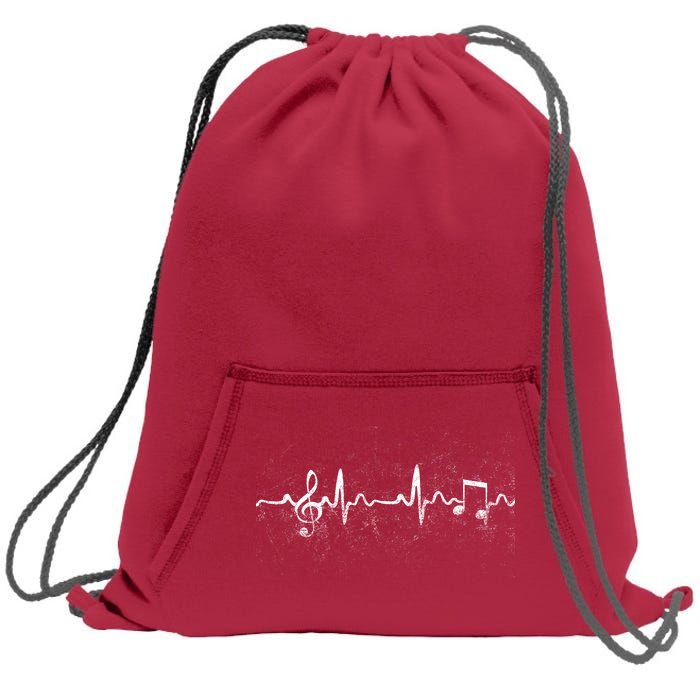 Music Heartbeat Pulse Sweatshirt Cinch Pack Bag