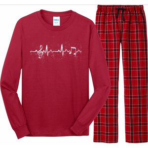 Music Heartbeat Pulse Long Sleeve Pajama Set