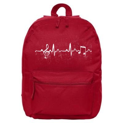 Music Heartbeat Pulse 16 in Basic Backpack