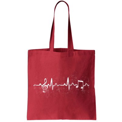 Music Heartbeat Pulse Tote Bag