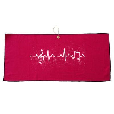 Music Heartbeat Pulse Large Microfiber Waffle Golf Towel