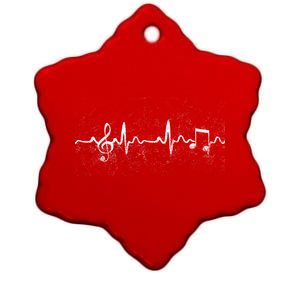 Music Heartbeat Pulse Ceramic Star Ornament