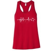 Music Heartbeat Pulse Women's Racerback Tank