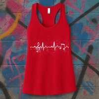 Music Heartbeat Pulse Womens Tank Top