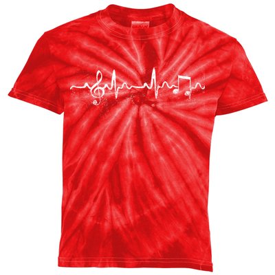 Music Heartbeat Pulse Kids Tie-Dye T-Shirt