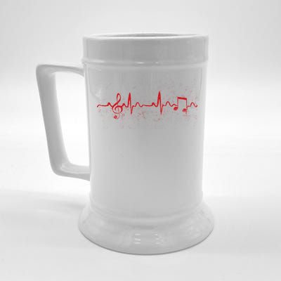 Music Heartbeat Pulse Beer Stein