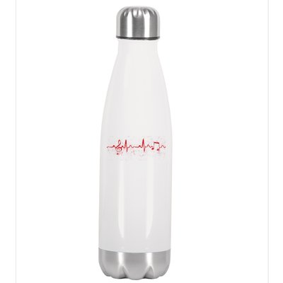 Music Heartbeat Pulse Stainless Steel Insulated Water Bottle