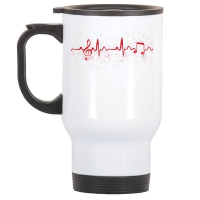 Music Heartbeat Pulse Stainless Steel Travel Mug