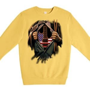 Music In Me American Guitar Premium Crewneck Sweatshirt