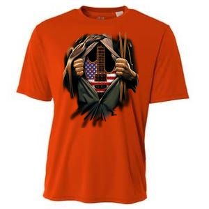 Music In Me American Guitar Cooling Performance Crew T-Shirt