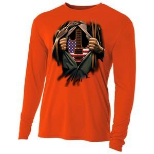 Music In Me American Guitar Cooling Performance Long Sleeve Crew