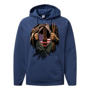 Music In Me American Guitar Performance Fleece Hoodie