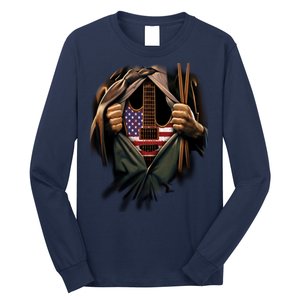 Music In Me American Guitar Long Sleeve Shirt