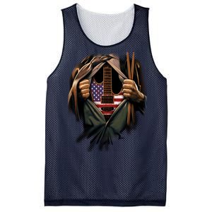 Music In Me American Guitar Mesh Reversible Basketball Jersey Tank