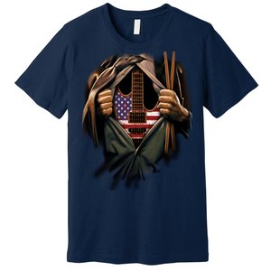 Music In Me American Guitar Premium T-Shirt