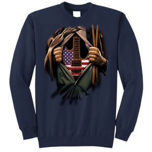 Music In Me American Guitar Tall Sweatshirt