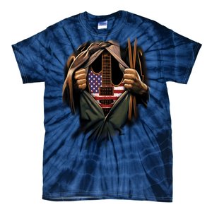 Music In Me American Guitar Tie-Dye T-Shirt