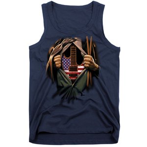 Music In Me American Guitar Tank Top