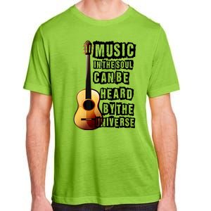 Music In The Soul Can Be Heard By The Universe Guitar Adult ChromaSoft Performance T-Shirt